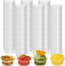 500 Pack Small Gecko Food and Water Cups, 0.5 oz Plastic Gecko Feeding Cup Dish