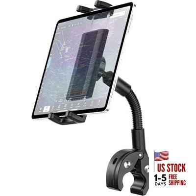 Yoke Mount for iPad, Gooseneck Aviation Pilot Tablet Holder, 360° Rotatable 