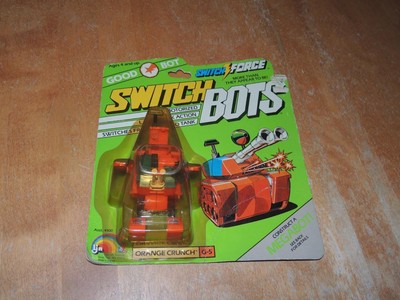 Vintage LJN Switch Bots Good Bot Orange Crunch Megabot Switch Force NEW MIP MOC