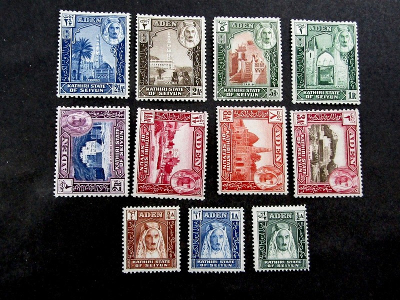 nystamps British Aden Kathiri State Of Seiyun Stamp # 1-11 Mint OG H L10y1404