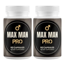 (2 Pack) Max Man Pro Advanced Male Health Supplement to Boost Energy & Endurance
