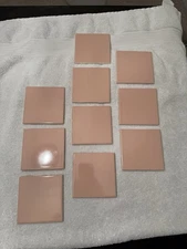 Lot of 10 Tiles - Romany Tiles Glossy USA 4-1/4" Pink tile New Old Stock