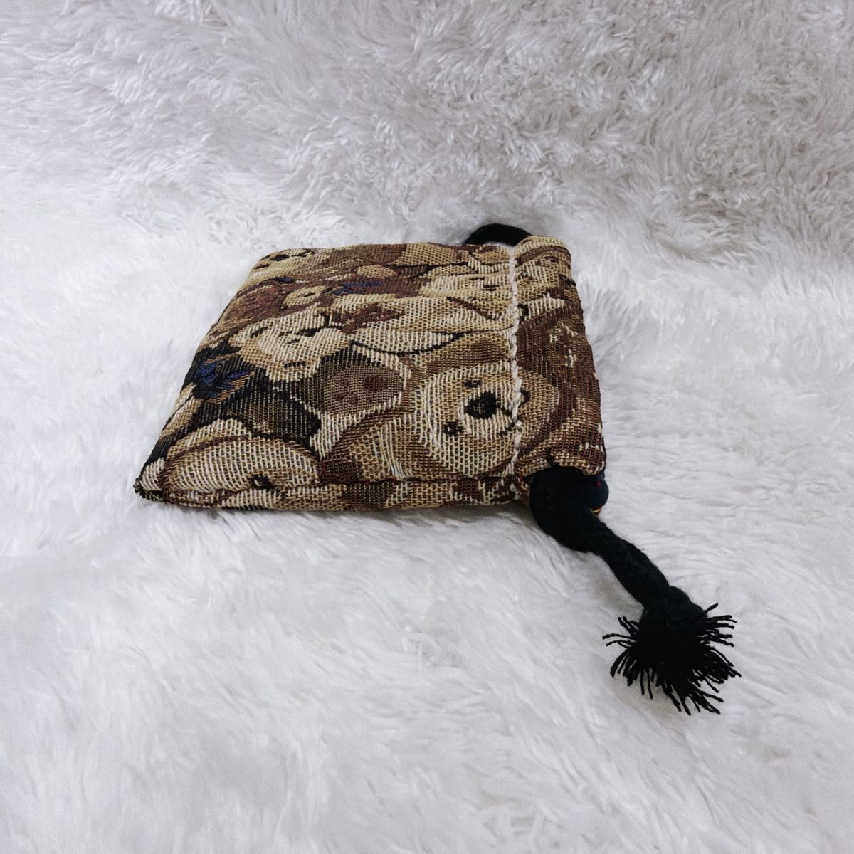 Drawstring bag teddy bear pattern multicolor acce… - image 6