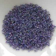 15/0 TOHO Seed Beads Grape Lined Rainbow 10 Grams Glass Bead - No. 774