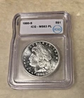 1880-S MORGAN DOLLAR - ICG MS-63 PL proof like-UNCIRCULATED - $1