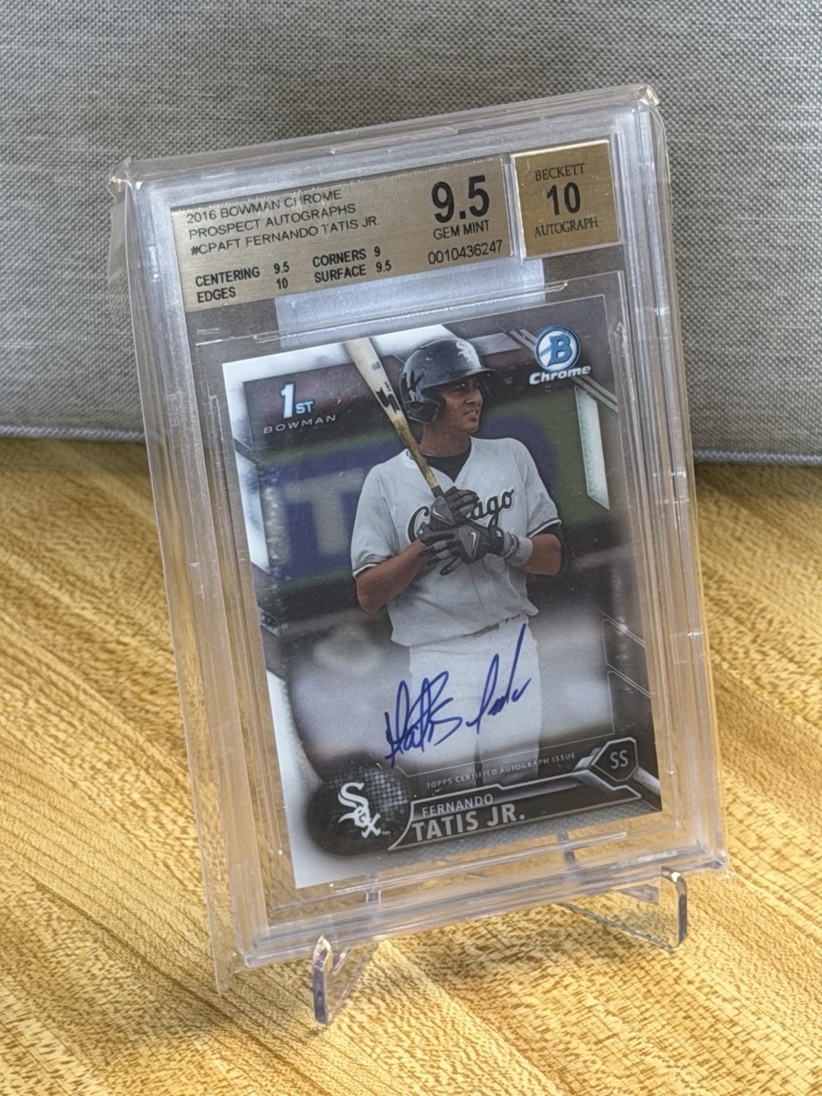 2016 Bowman Chrome Fernando Tatis Jr RC Auto BGS 9.5/10 Prospects CPA-FT