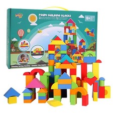 Soft Building Blocks for Toddlers 2-4, 94PCS Foam Stacking Blocks, Bath Toys ...