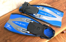 Aqua Lung Hot Shot Open Heel Adjustable Swim Scuba Fins-Regular-Italy