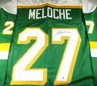 Gilles Meloche / Autographed Minnesota North Stars Custom Hockey Jersey / JSA