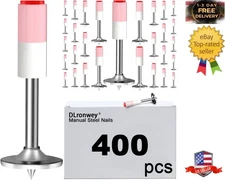 400 Pcs Nail Gun Manual Steel Concrete Nails, 7.3mm Round Nails Wall Fastenin...