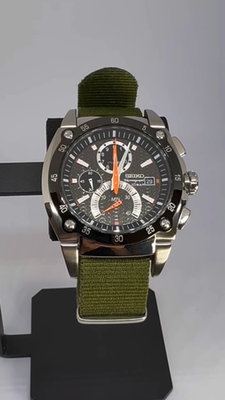 Seiko 7T82-0AA0 Men's Watch Chronograph Day Date 750489 Good