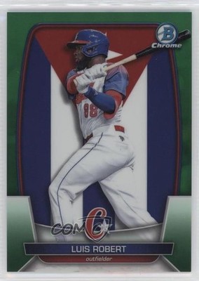 2023 Bowman Chrome WBC Flag Variations Green Refractor 17/99 Luis Robert 0e23
