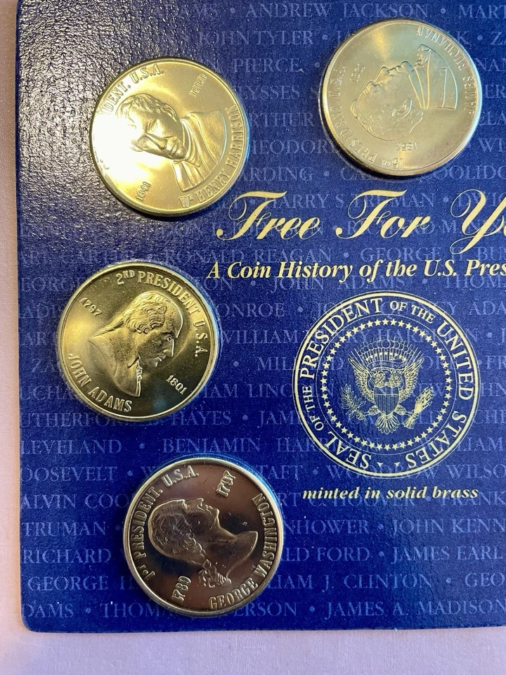 1997 Readers Digest Brass Presidential Coins US Presidents Coin History - Image 3 of 4