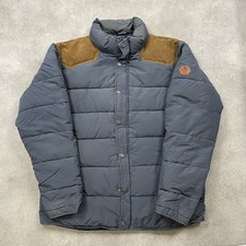 Quiksilver Puffer Jacket Mens Large Jacket Full Zip Padded Insulated Coat, Navy