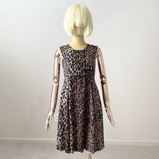 Dolce & Gabbana Brown Leopard Sleeveless Dress SZ 2/38