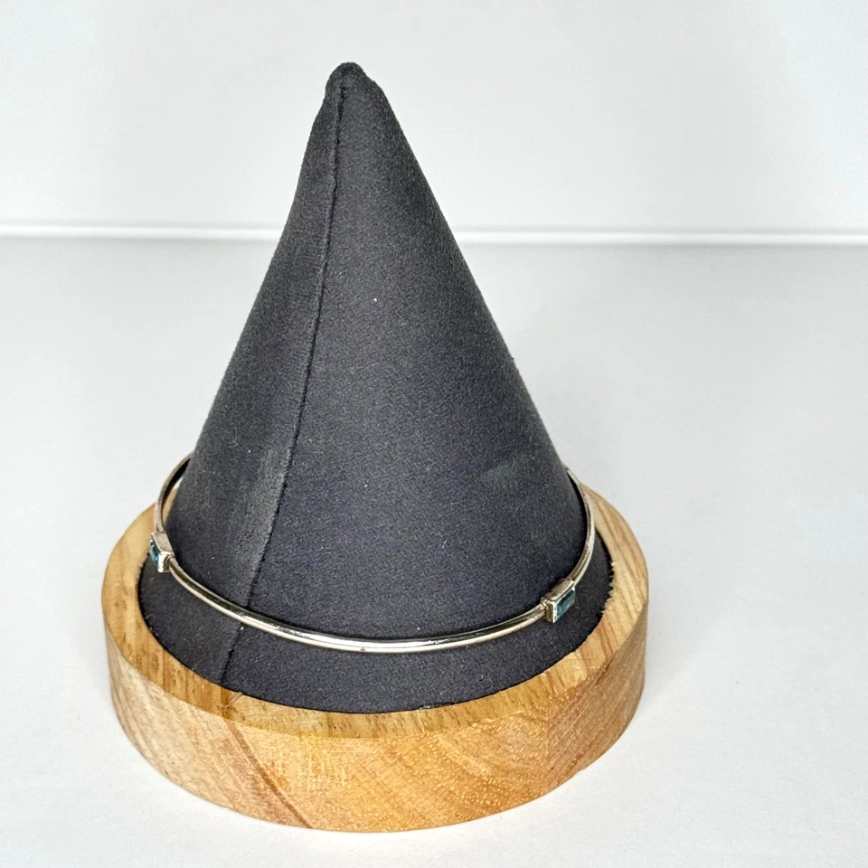 Blue Topaz Bangle Bracelet 925 Sterling Silver Costa Rica - Image 4 of 4