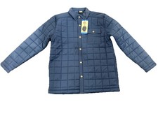 Quiksilver Youth Insulated Shirt Jacket Estate Blue Large 14/16 Puffer Snap