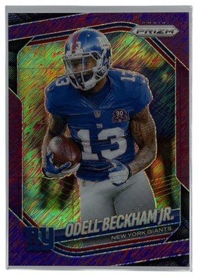2025 Panini Prizm Odell Beckham Jr. #285 Purple Shimmer Prizm /15 Giants