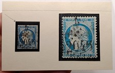 Timbre Cérès 25c REPUB FRANC France variété défaut au dessus de la tête