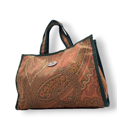 Authentische ETRO Profumi Paisley Canvas Mini Beuteltasche Handtasche mehrfar...