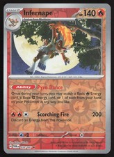 Pokemon Infernape Rare 033/167 Twilight Masquerade Reverse Holofoil NM