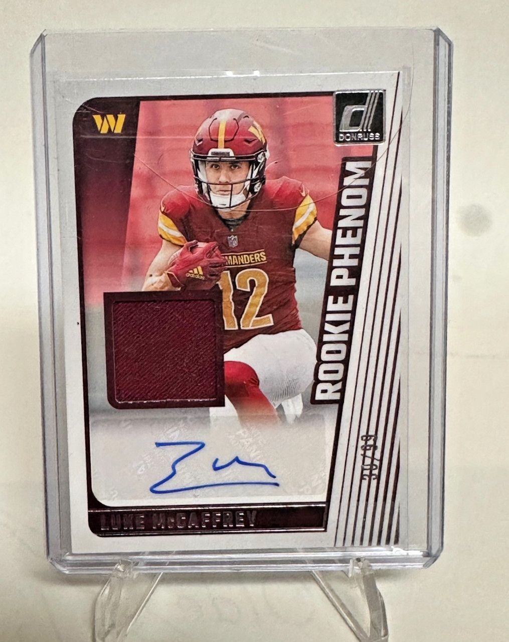 2024 Panini Donruss - Rookie Phenom Jersey Autographs Luke McCaffrey #RJA-9 /99