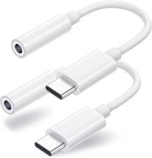 2 Pack USB C to 3.5Mm Headphone Jack Adapter, USB C to Aux Audio Dongle Cable Co