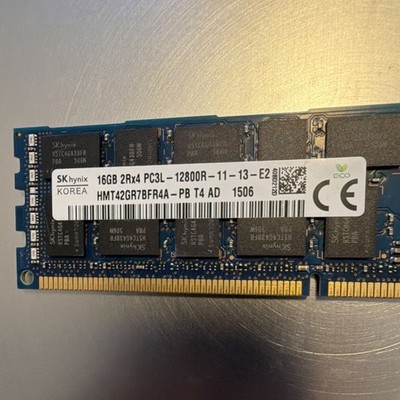 SK hynix 16GB  DDR3L PC3L-12800R ECC Registered DIMM HMT42GR7BFR4A-PB