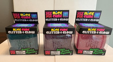 NeeDoh Nice Cube GLITTER  GLOW Blue, Pink, or Purple 
