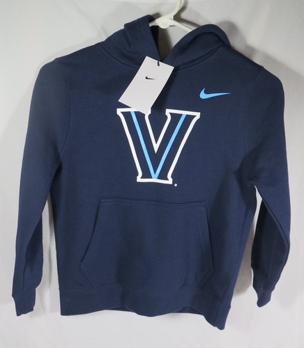 Felpa pull over in pile con cappuccio Villanova Wildcats nuova giovane piccola