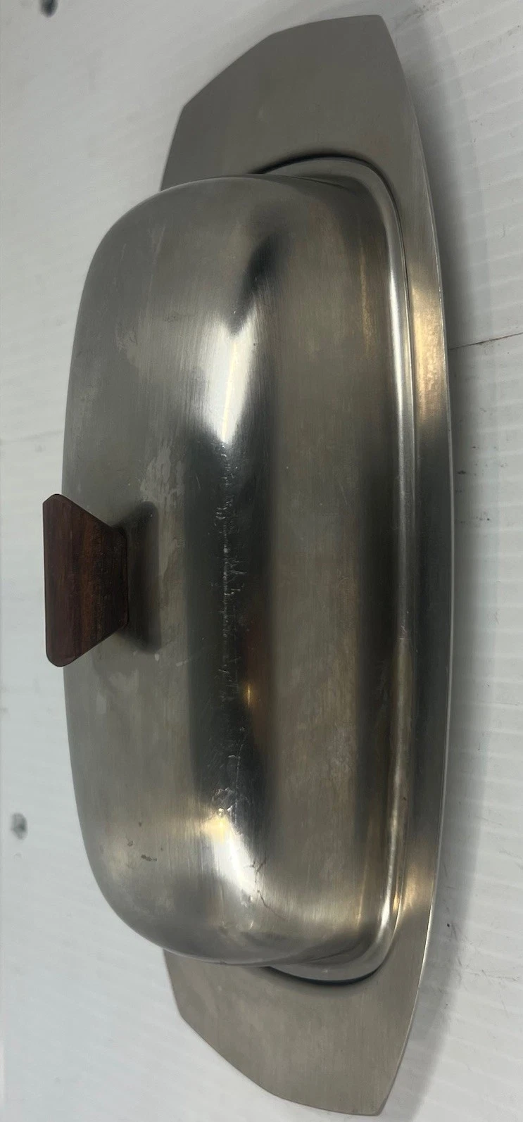 Vintage Butter Dish MCM 18/8 Stainless Steel with Teak Wood Knob Monarch Japan
Opens in a new window
