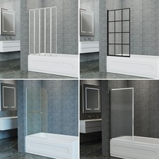 Modern Bath Shower Screen Folding/Unfold Wed Room Tempered Glass Panel 80-120cm