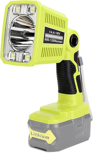 18W 1250LM LED Flashlight Compatible with Ryobi 18v Battery Powered Work Light - Picture 2 of 35