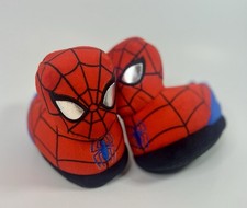 Marvel Spider-Man Toddler Boys 3D Plush Microsuede Slippers Red Size 7-8