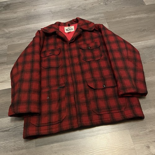 Woolrich Hunting Jacket Mens Size 42 Buffalo Mackinaw Quilted Lined Wool Vtg
