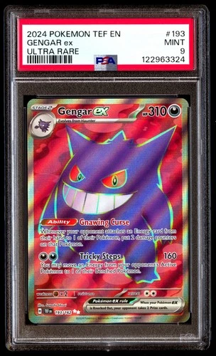 PSA 9 Gengar EX 193 Pokemon Tef En Temporal Forces 2024 Ultra Rare
