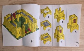 VTG VERY NICE Lego Manual 375 / 6075 Legoland Yellow Castle Knights Instruction