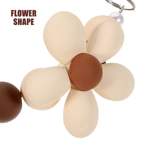 Silicone Blumen Handy Lanyard Charm mit Perlen Kawaii Stil für Handys - 第 5/12 張圖片