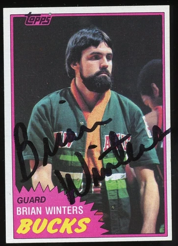 Brian Winters #100 signed autograph auto 1981-82 Topps Basketball Trading Card