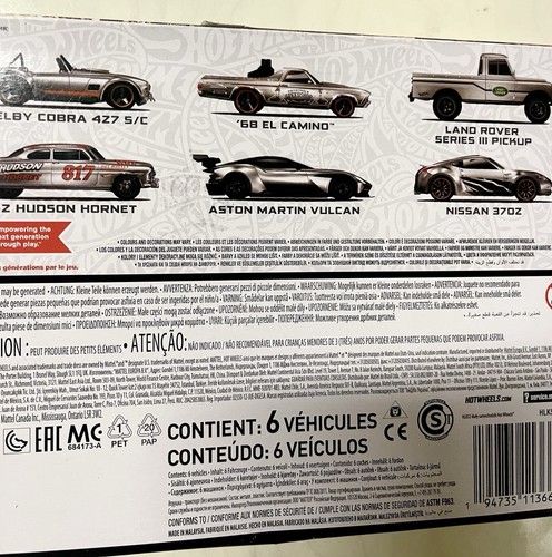 Hot Wheels Zamac Multipack Of 6 Toy Cars Shelby Nissan Land Rover Hornet Aston - Picture 5 of 5