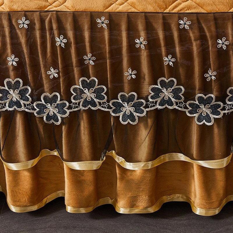 Funda de colchón acolchada de terciopelo polar colcha funda de almohada ropa de cama Foto 4 de 4