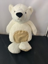 2009 Animal Alley White Polar Bear. 10" Tall Bean Bottom Plush Stuffed Animal BA