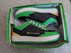 green and yellow trainers