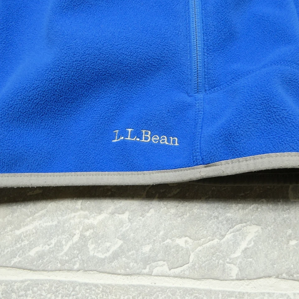 ВИНТАЖНЫЙ LL Bean куртка женщин S синий Polartec флис свитер полный молнии ветровка - Изображение 2 из 4