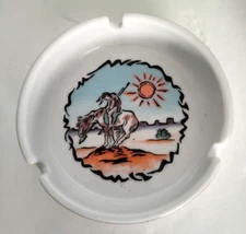 KWC White Ceramic Ashtray 