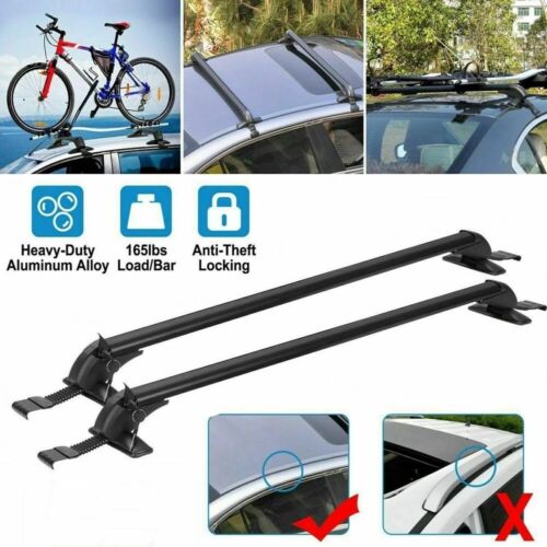 For Toyota Prius Top Roof Rack Cross Bar 43.3" Luggage Carrier Aluminum w/ Lock - 第 2/11 張圖片
