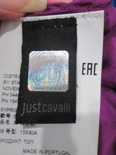 Just Cavalli Cropped Ruffle Sleeve Tank Top Size 38 - Picture 8 of 8