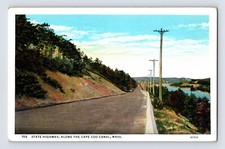 Postcard Massachusetts Cape Cod MA Canal Stat...