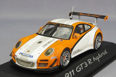 【MINICHAMPS】 Porsche 911[997] GT3 R Minichamps 1:43 Porsche 911 (997II) GT3 R Hybrid 2011 White/Orange