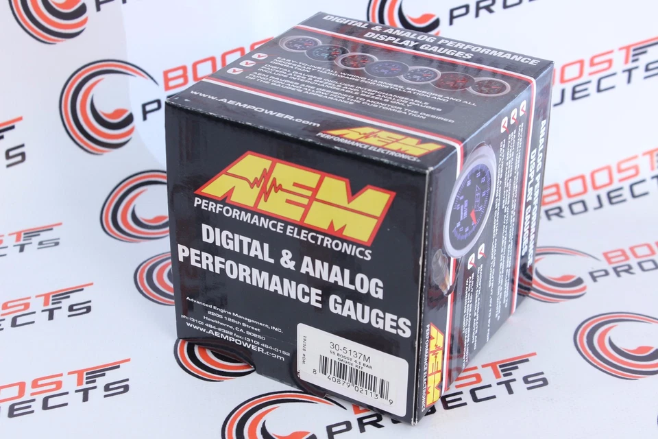 AEM Analógico 0-4.1 Bar Boost Medidor Métrico 30-5137M y Autómetro 52mm Negro Calibre Pod Foto 3 de 4